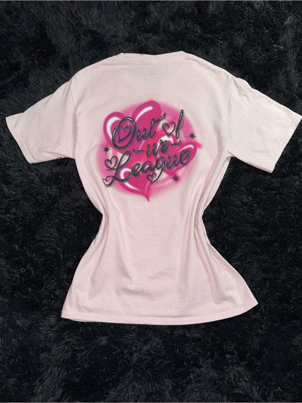 Empyre Pink Heart Graphic Tee 🩷 “Out of ur League” 🎀